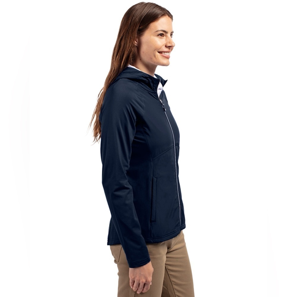 Harvard Cutter & Buck Adapt Eco Knit Hybrid Recycled Womens Full Zip Jacket - Picture 2 of 7